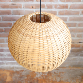 Rotan bol lamp jaren 60