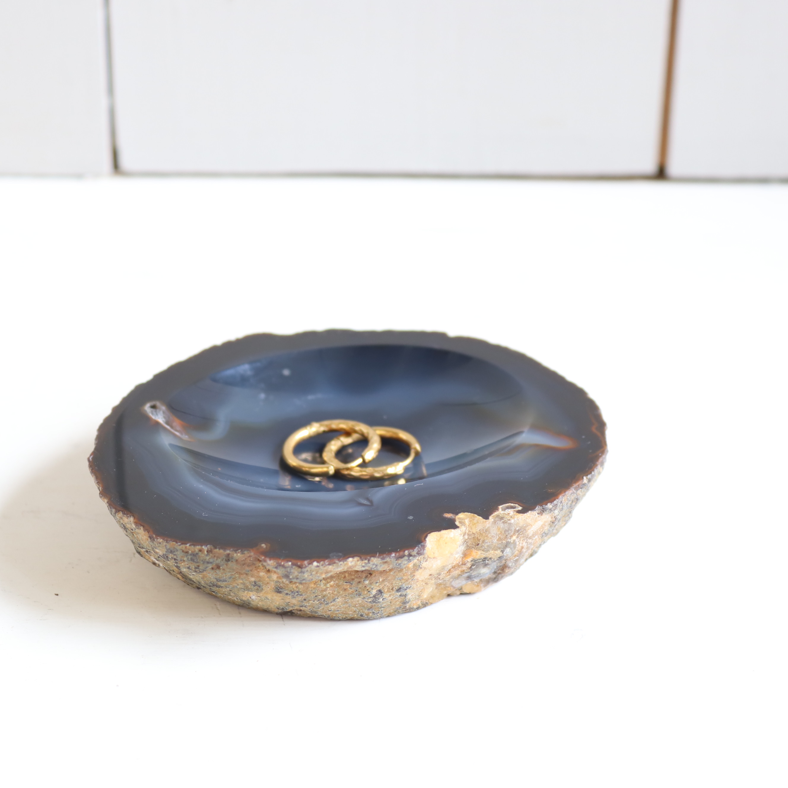 Vintage zeepbakje steen marmer sieraden