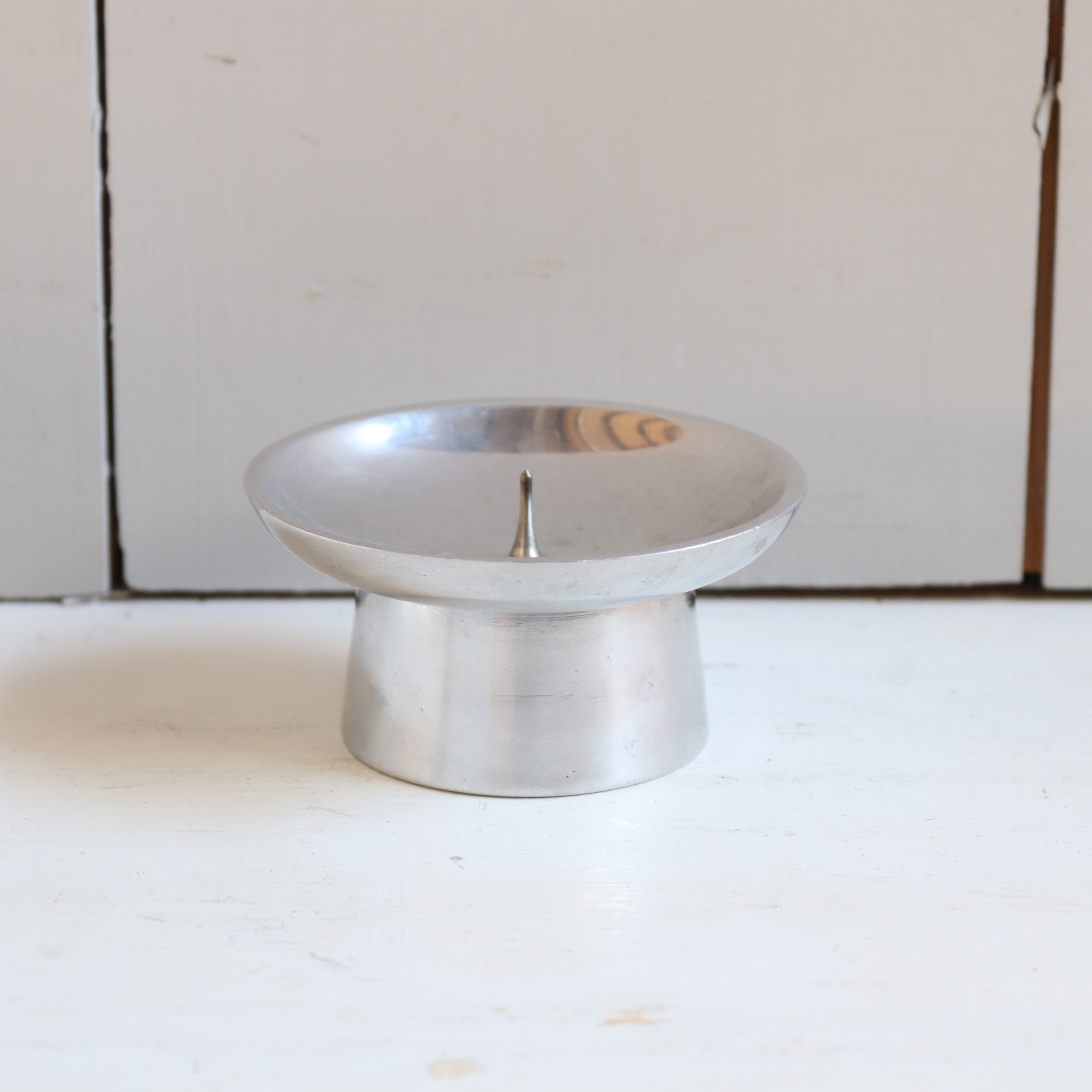 Vintage kandelaar stompkaars zilver kleur