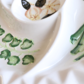 Vintage snack bord / chip 'n dip bord italie