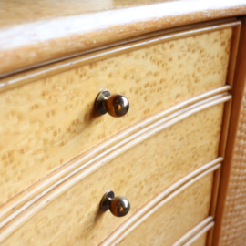 Vintage rotan dressoir bol poten