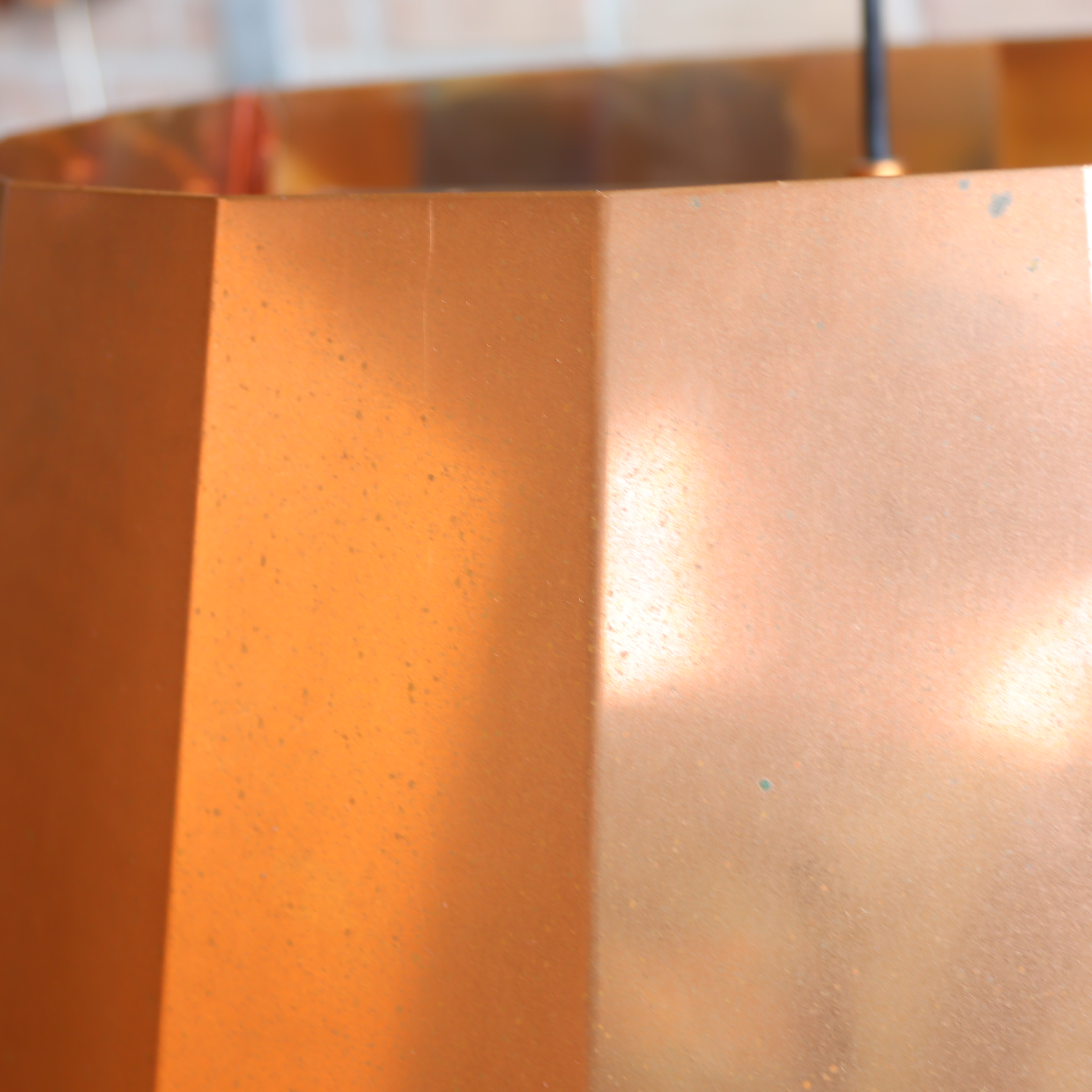 Design lamp Piet Hein Eek koper plisse hanglamp