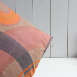 Vintage kussen oranje bruin 40 x 60