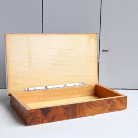 Vintage sieradenkistje wortel hout