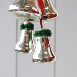 Vintage kerstballen hanger zilver