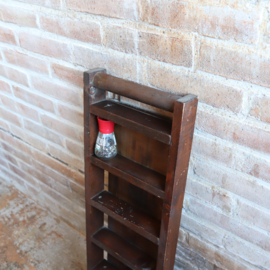 vintage vakkenkastje wand kruidenrek letterbak