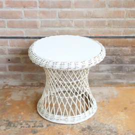 Vintage rotan bijzettafel