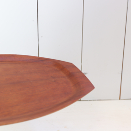 Vintage plywood dienblad Mid-Century
