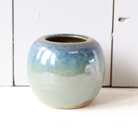 Vintage vaas pot Gubbels blauw