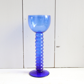 Vintage vaas kobalt blauw glas