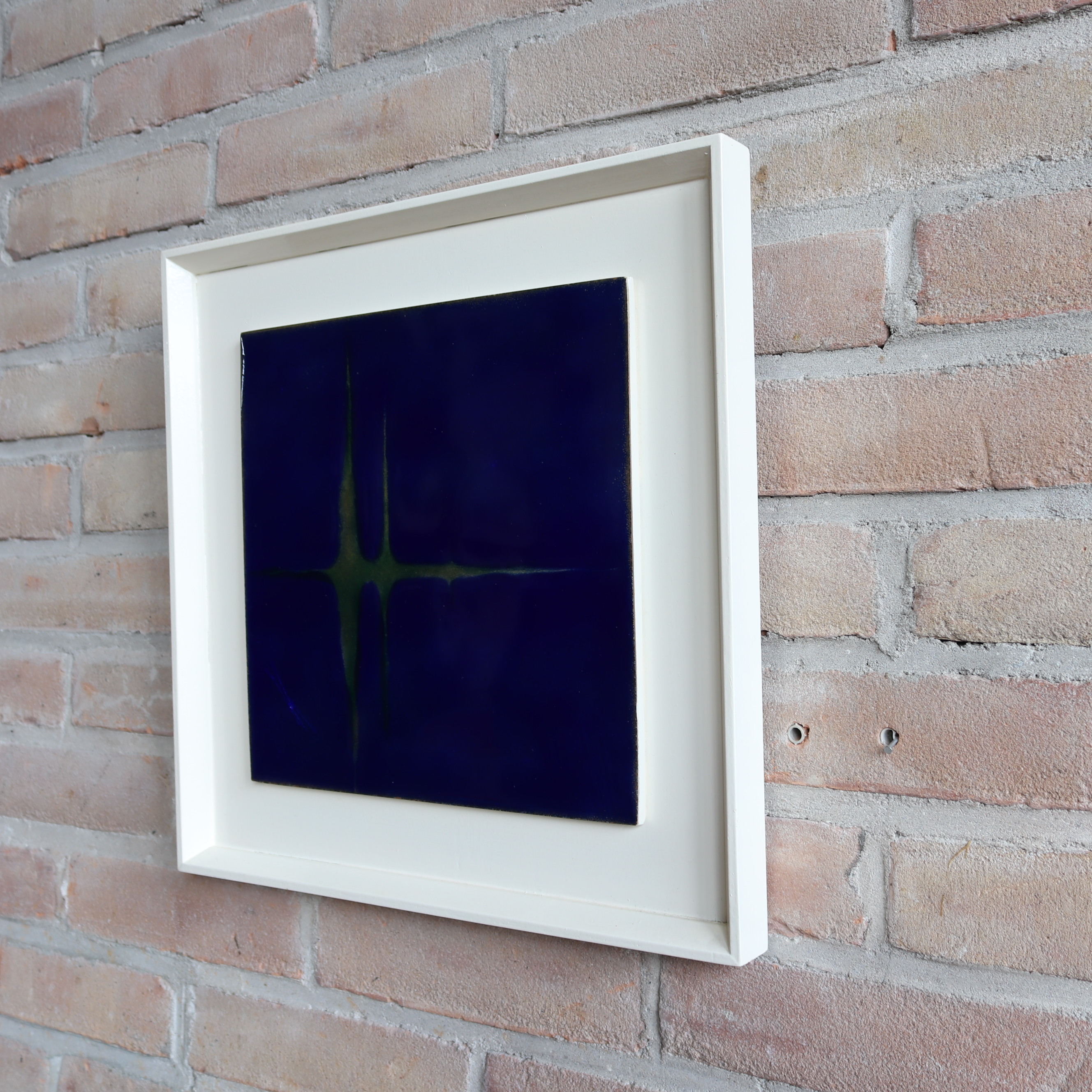 Vintage abstract kobalt blauw kunst
