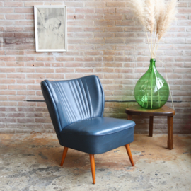 Vintage cocktail fauteuil blauw