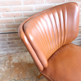 Vintage cocktail fauteuil cognac