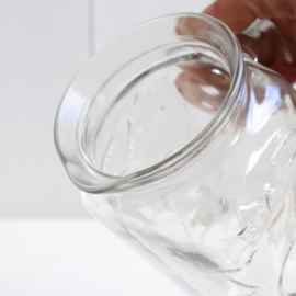 Vintage karaf glas citroen print