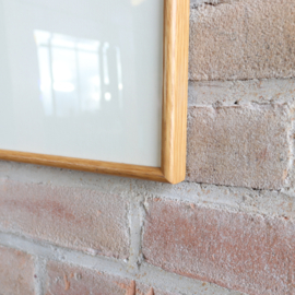 Vintage houten lijst met kunstwerk madrid tekening lijst Barth