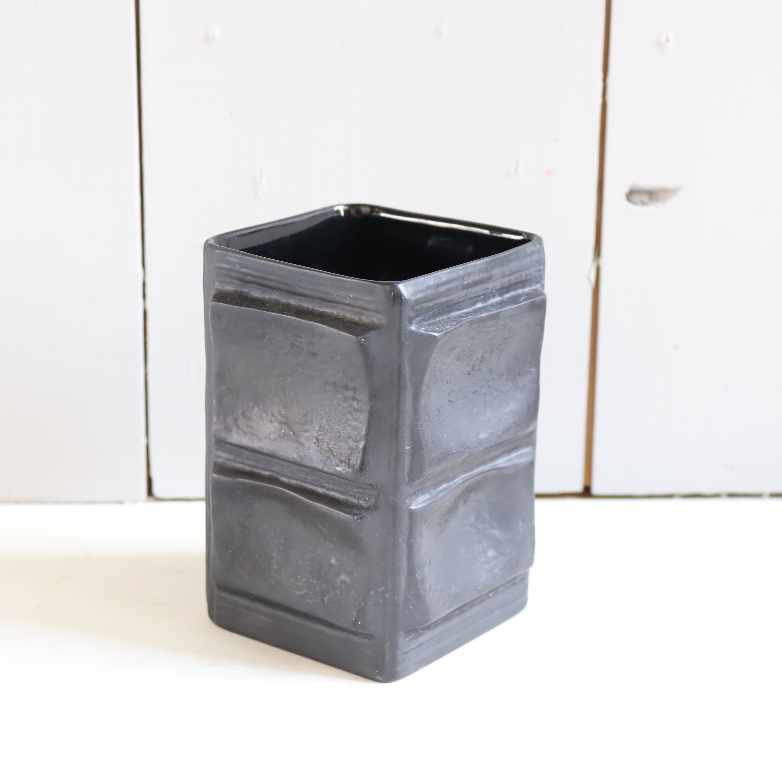 Studio line Rosenthal vaasje zwart vierkant mat