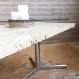 Vintage travertin salontafel