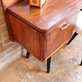 Vintage kaptafel  hout met kruk