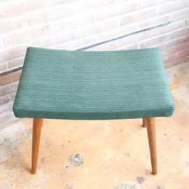 Vintage piano kruk groen