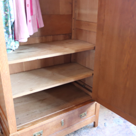 Vintage kledingkast spiegelkast jaren 30 hang leg demontabel