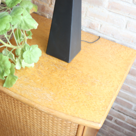 Vintage rotan dressoir bol poten