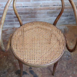 Vintage thonet Ligna stoel donker bruin