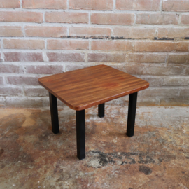 Vintage bijzettafel  metaal hout