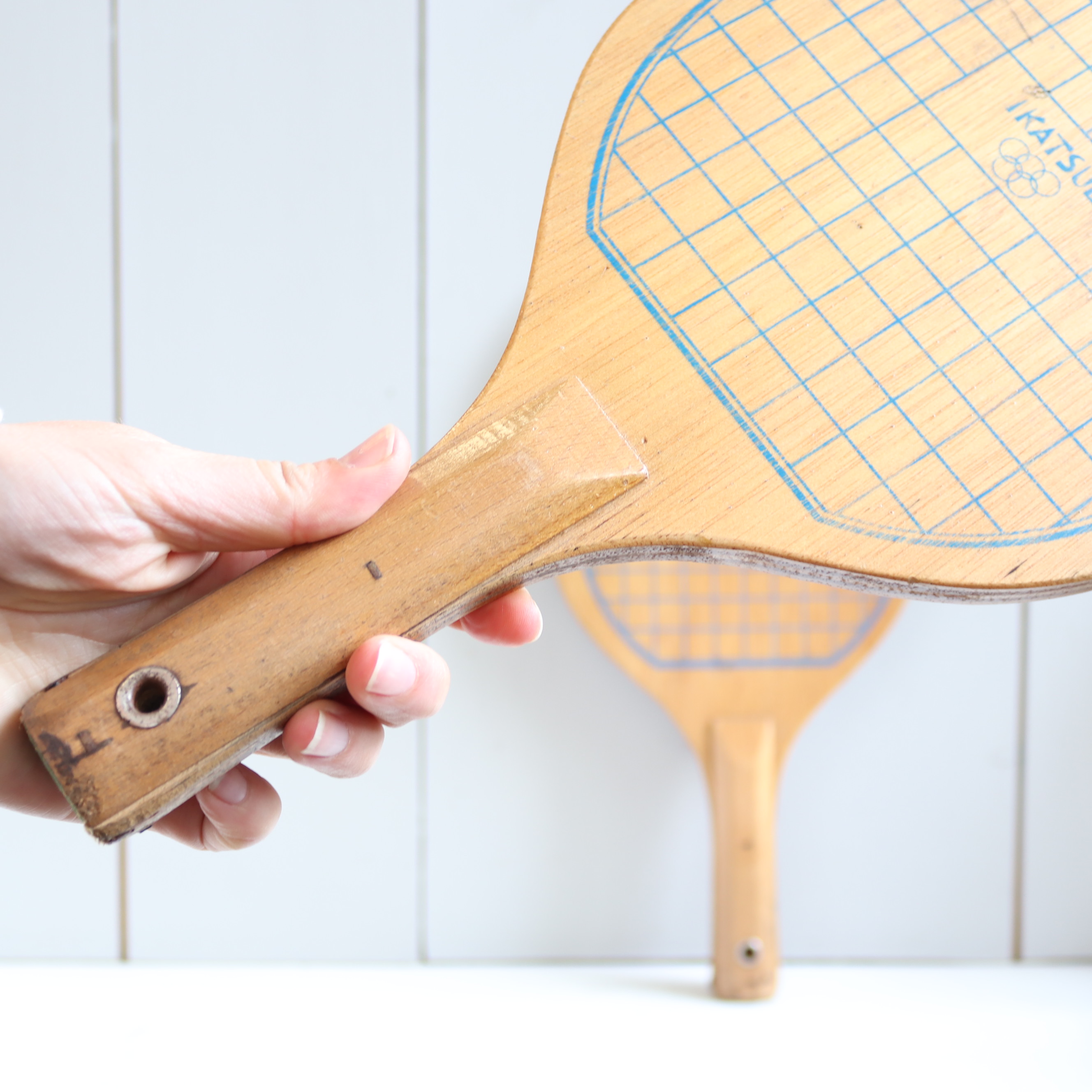 vintage set van 2 tafeltennis? batjes