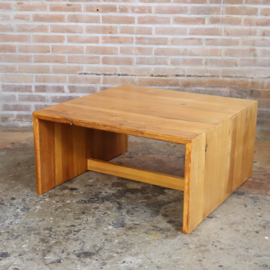 Vintage Scandinavische salontafel jaren 70 pinewood minimalist