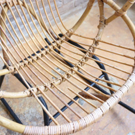 Vintage rotan schommelstoel rohe