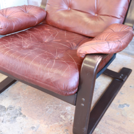 Vintage leren relax fauteuil