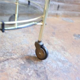 Vintage messing trolley rond