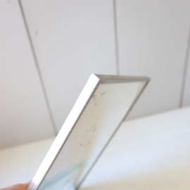 Vintage fotolijst zilver kleur bol glas