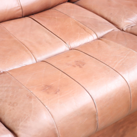 Vintage 70s bank cognac leer