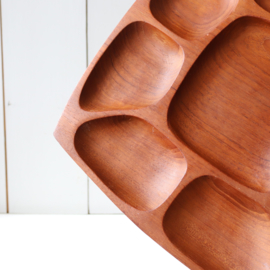 Vintage teak hout monkey platter