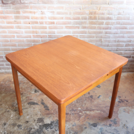 Vintage eettafel vierkant uitschuifbaar