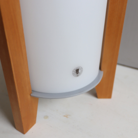 Vintage ikea lamp hout en glas