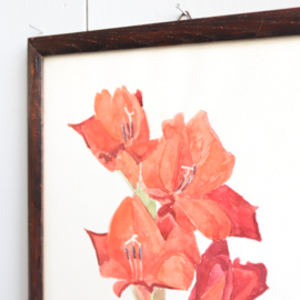 Vintage lijst bloemen schilderij