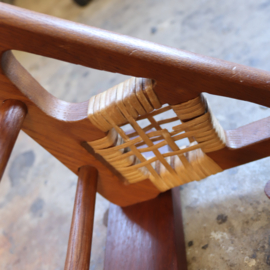 Vintage kapstok hout jaren 60 deens teak rotan