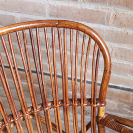 Vintage rotan fauteuil Rohe