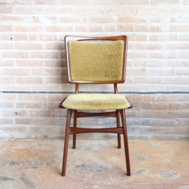 Vintage eettafel stoel geel