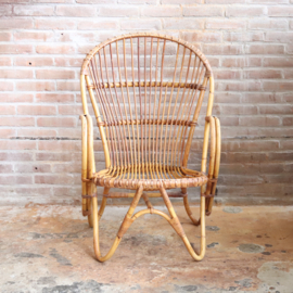 Vintage rotan fauteuil