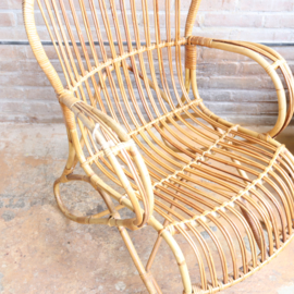 Vintage rotan fauteuil