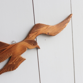 Vintage houten vogel muur
