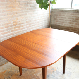 Vintage eettafel vierkant rond uitschuifbaar