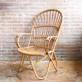 Vintage rotan fauteuil