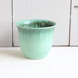 Vintage bloempot turquoise
