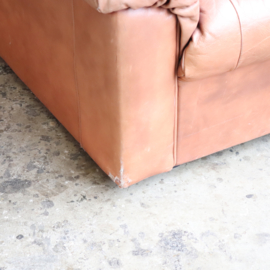 Vintage 70s bank cognac leer