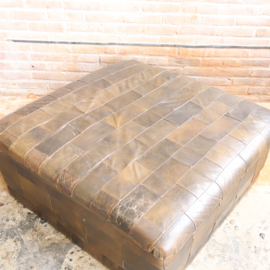 Vintage poef hocker XXL patchwork