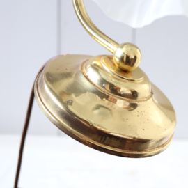 Vintage bureaulamp messing glas